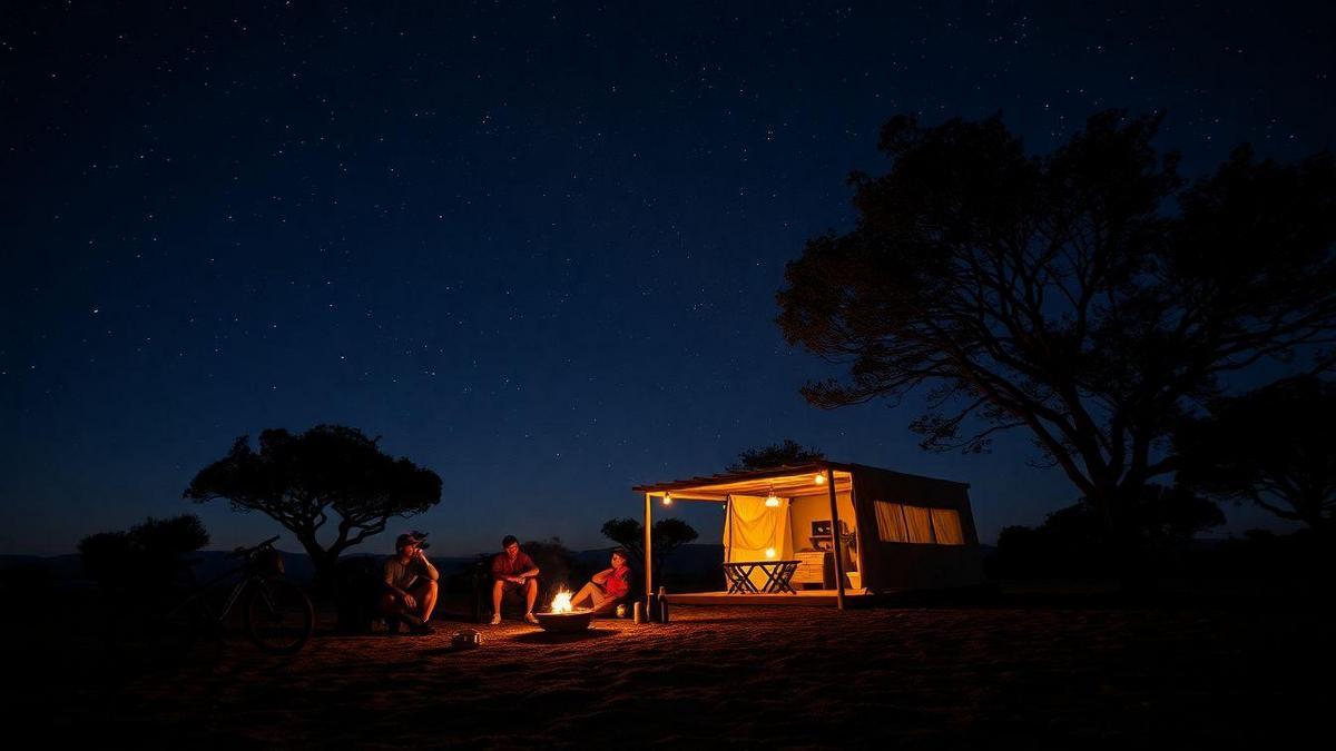 Equipamentos de camping cicloturismo: Dormindo sob as estrelas